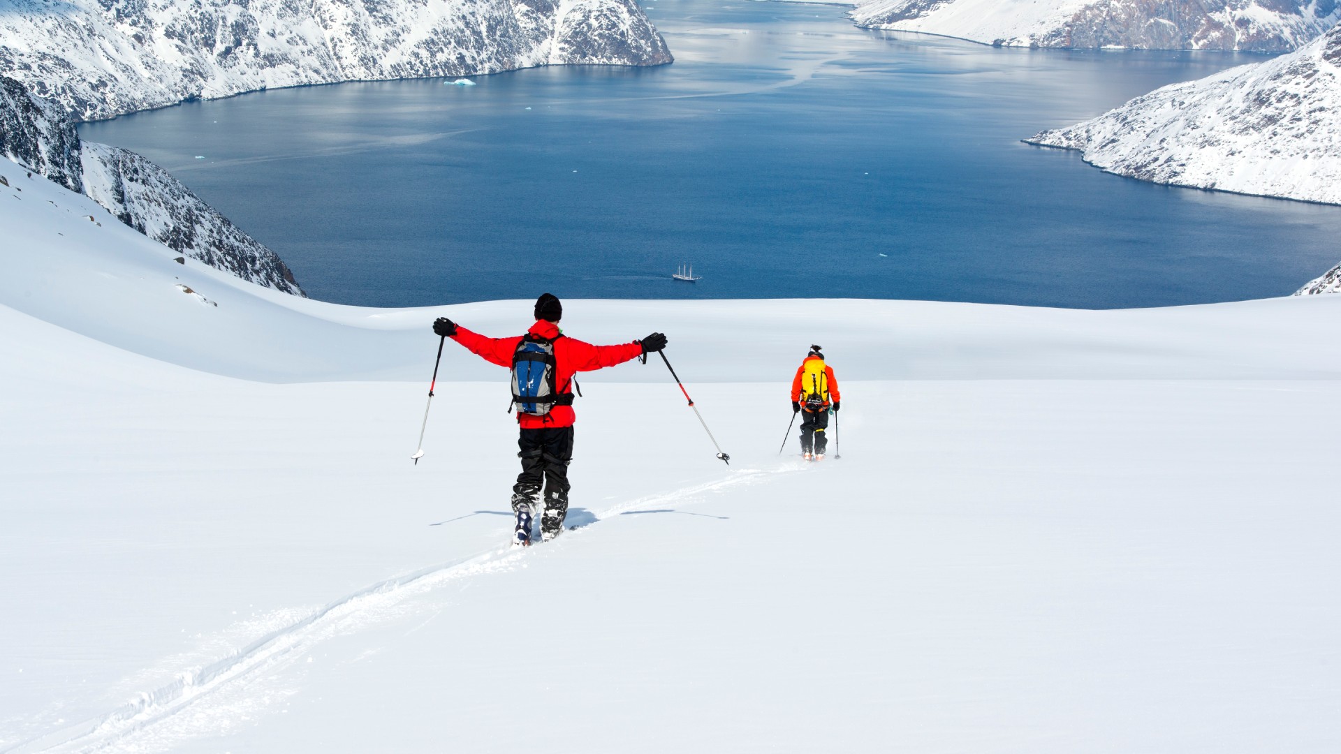 Ski touring Greenland