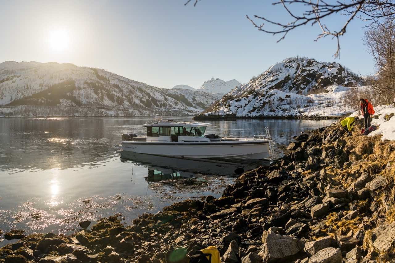 esqui en barco noruega